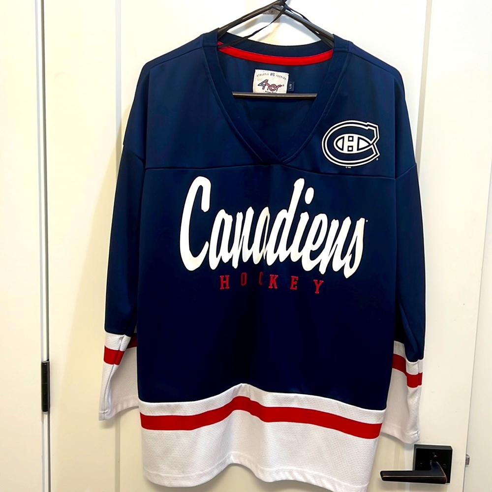 Women’s Montreal Canadians Hockey Jersey by 4her by Cari Banks (NWOT)